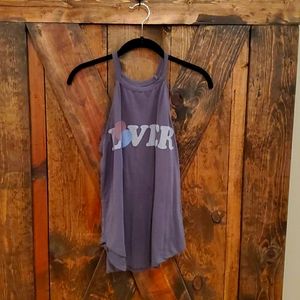 "Lover" high neck halter tank top